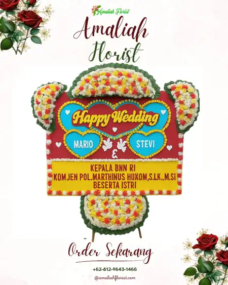 Papan Bunga Pernikahan Padang Manis